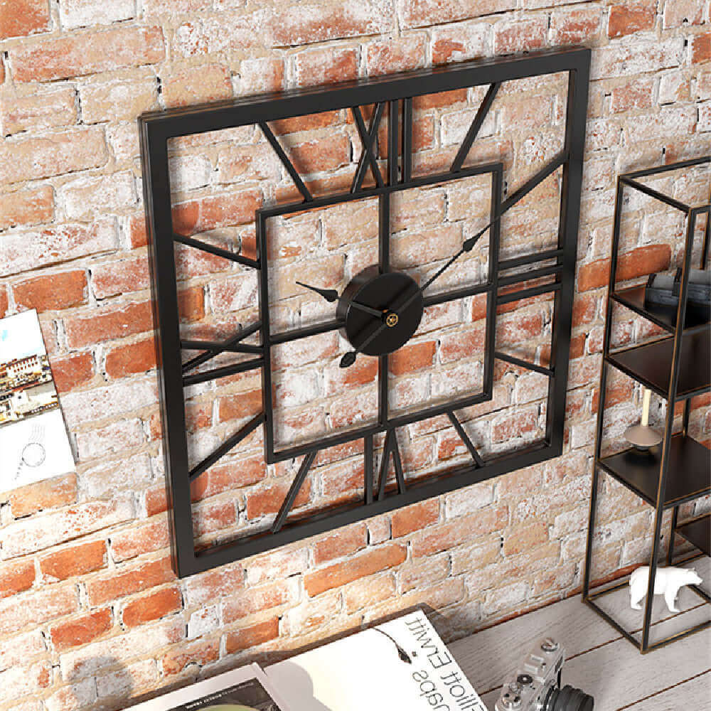 Industrial Cast Metal Wall Clock (b)