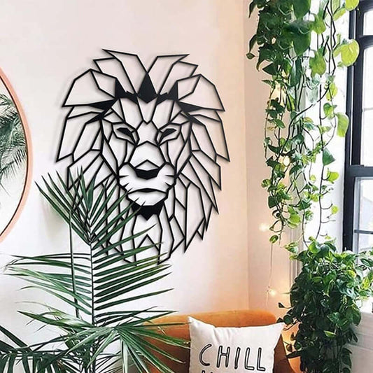 Lion Head Metal Wall Art (a)