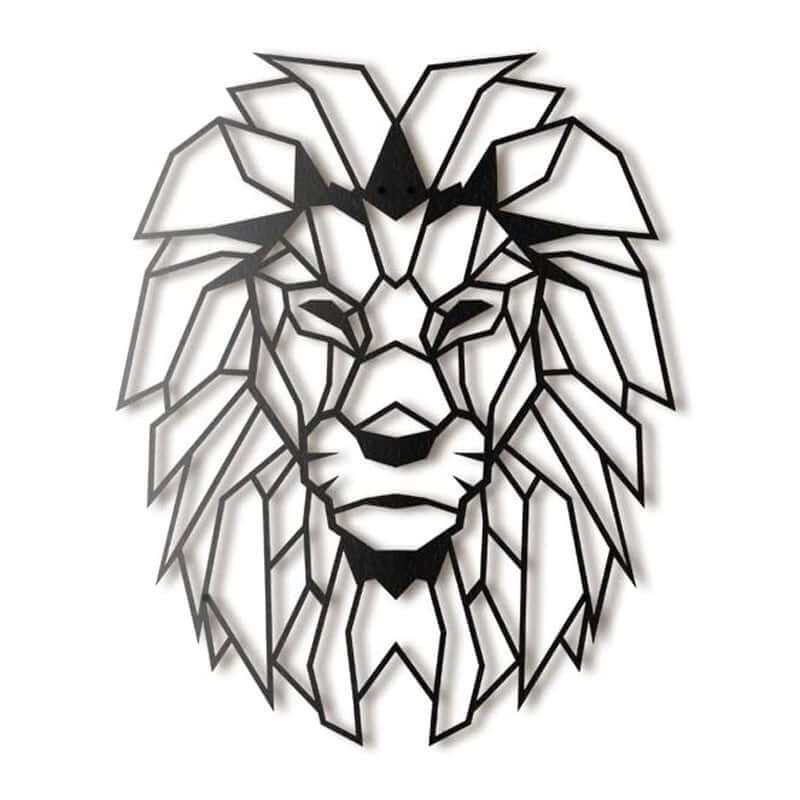 Lion Head Metal Wall Art (e)