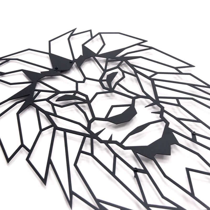 Lion Head Metal Wall Art (c)