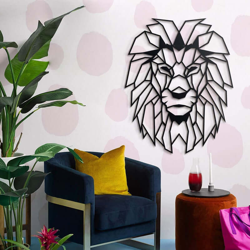 Lion Head Metal Wall Art (b)