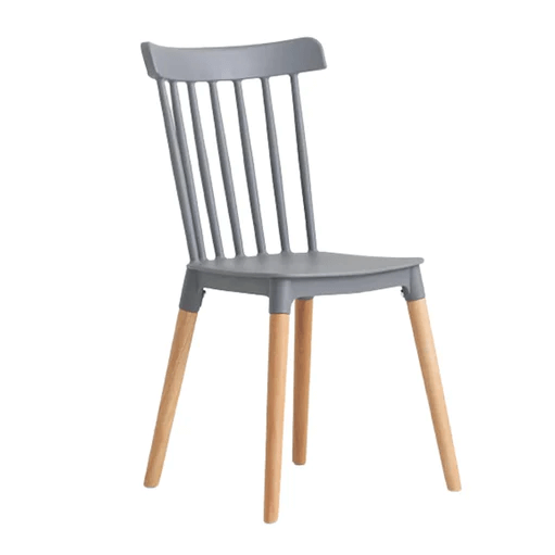 Avery Dining Chair Wood & Polyprop various colours (b)