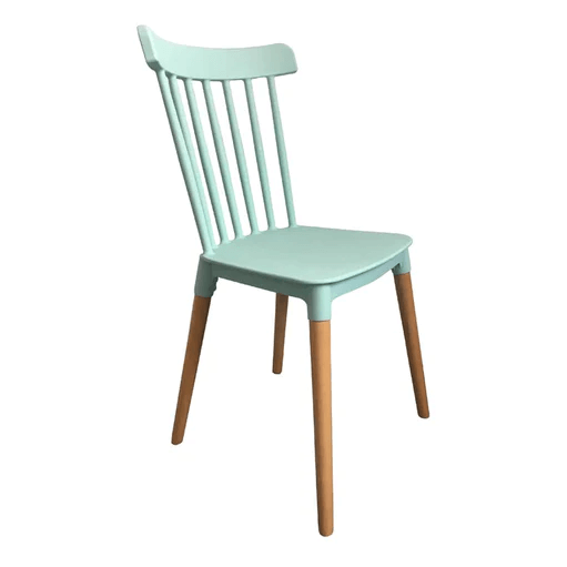 Avery Dining Chair Wood & Polyprop various colours (c)