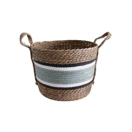 Ben Baskets Set of 3:Duck Egg and Jute - Stylish Storage Solutions