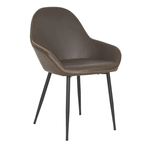 Bucket Dining Chair Upholstered various leather options (a)