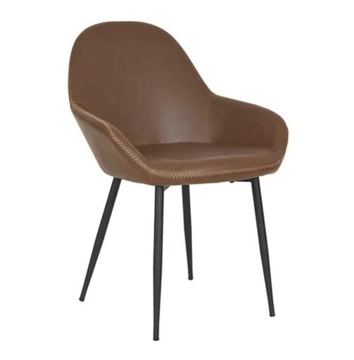 Bucket Dining Chair Upholstered various leather options (d)