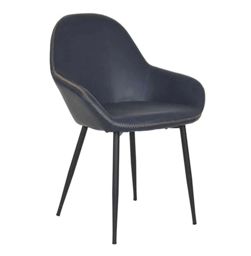 Bucket Dining Chair Upholstered various leather options (e)