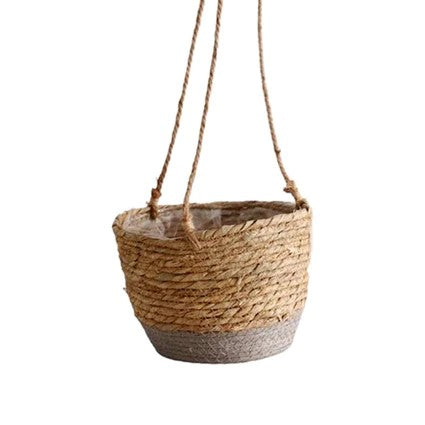 Hanging Plant Basket Natural and Grey: Stylish DIY Ideas