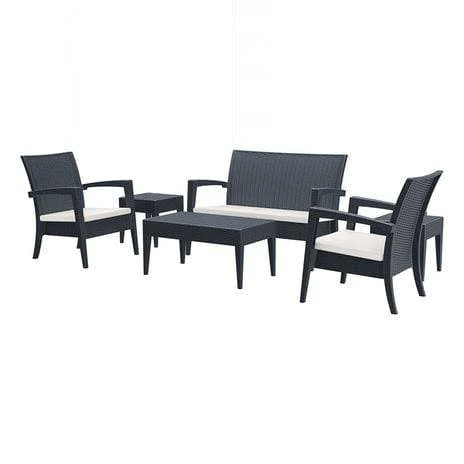 Miami Patio Lounge Set in Elegant Grey (a)