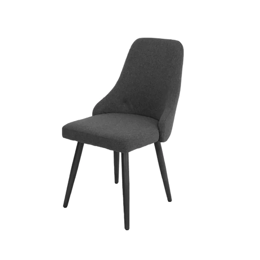 Paris Dining Chair Upholstered Dark Grey (b)