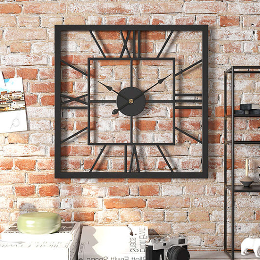 Industrial Cast Metal Wall Clock (a)